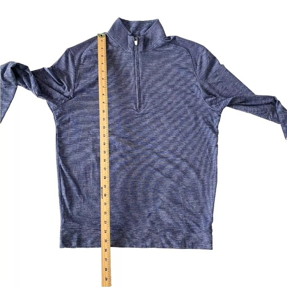 Johnnie-O Vaughn Striped PREP-Formance 1/4 Zip Pullover Mens S in Twilight Blue - Picture 10 of 10